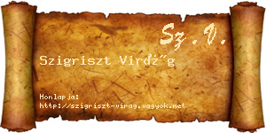 Szigriszt Virág névjegykártya