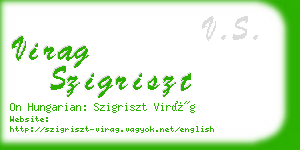 virag szigriszt business card